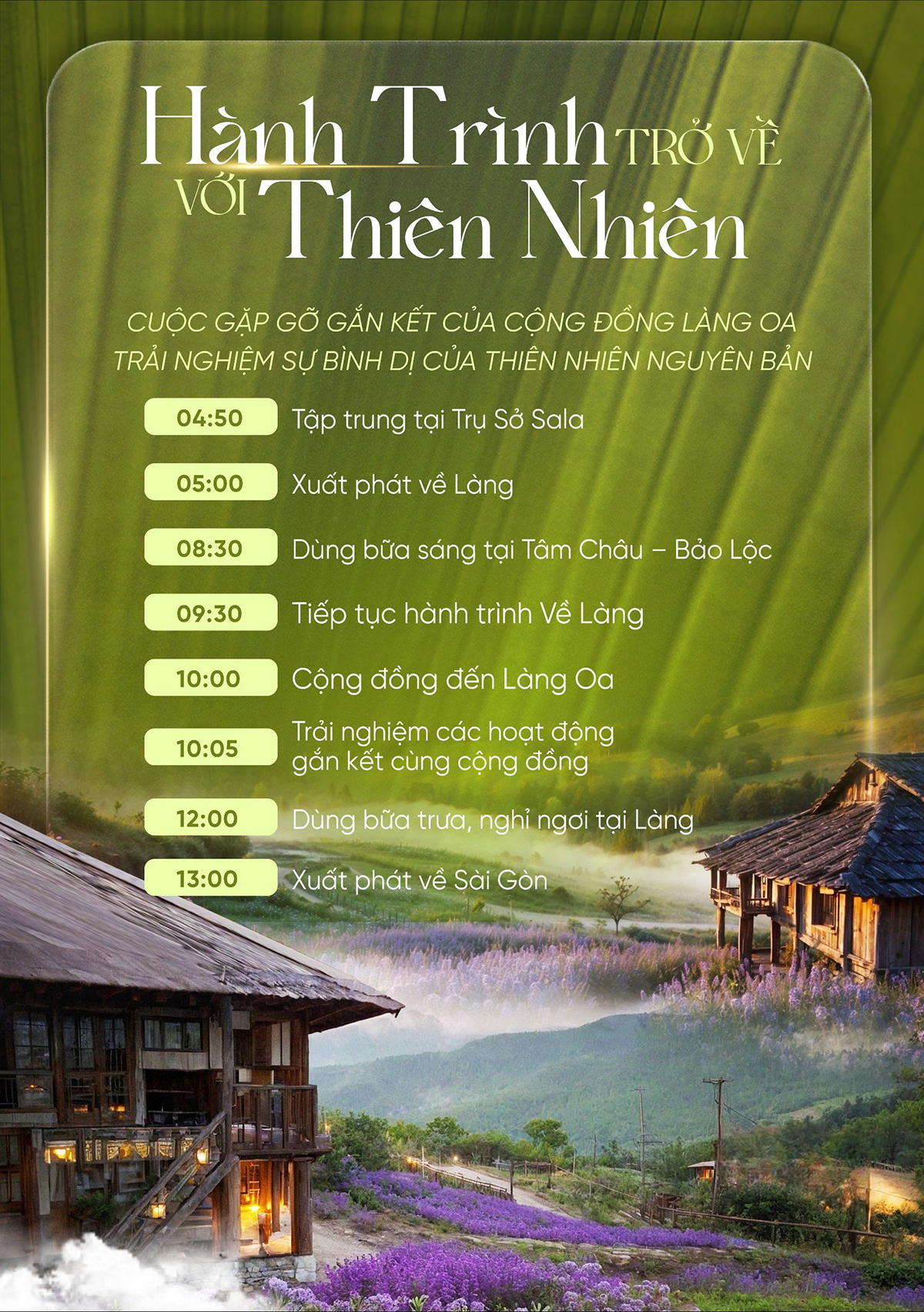 thư mời tham quan thực tế làng oa bảo lộc vào 14 tháng 4 sự kiện Khoa Lâm Group