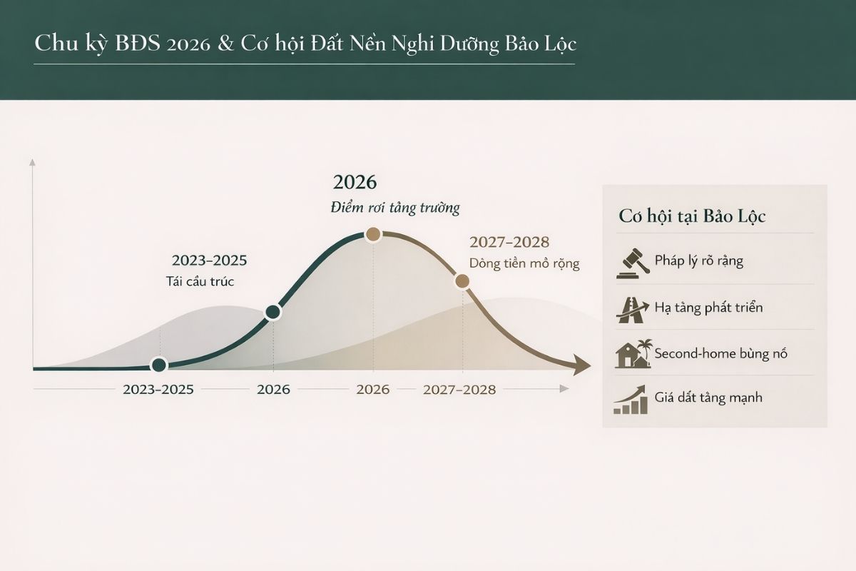 Tại Sao Bảng Giá Đất Lâm Đồng Tăng 30–50%, Làng Oa Bảo Lộc Hưởng Lợi Thế Nào? Chu kỳ mới bất động sản 2026 khác biệt hoàn toàn 2018-2022