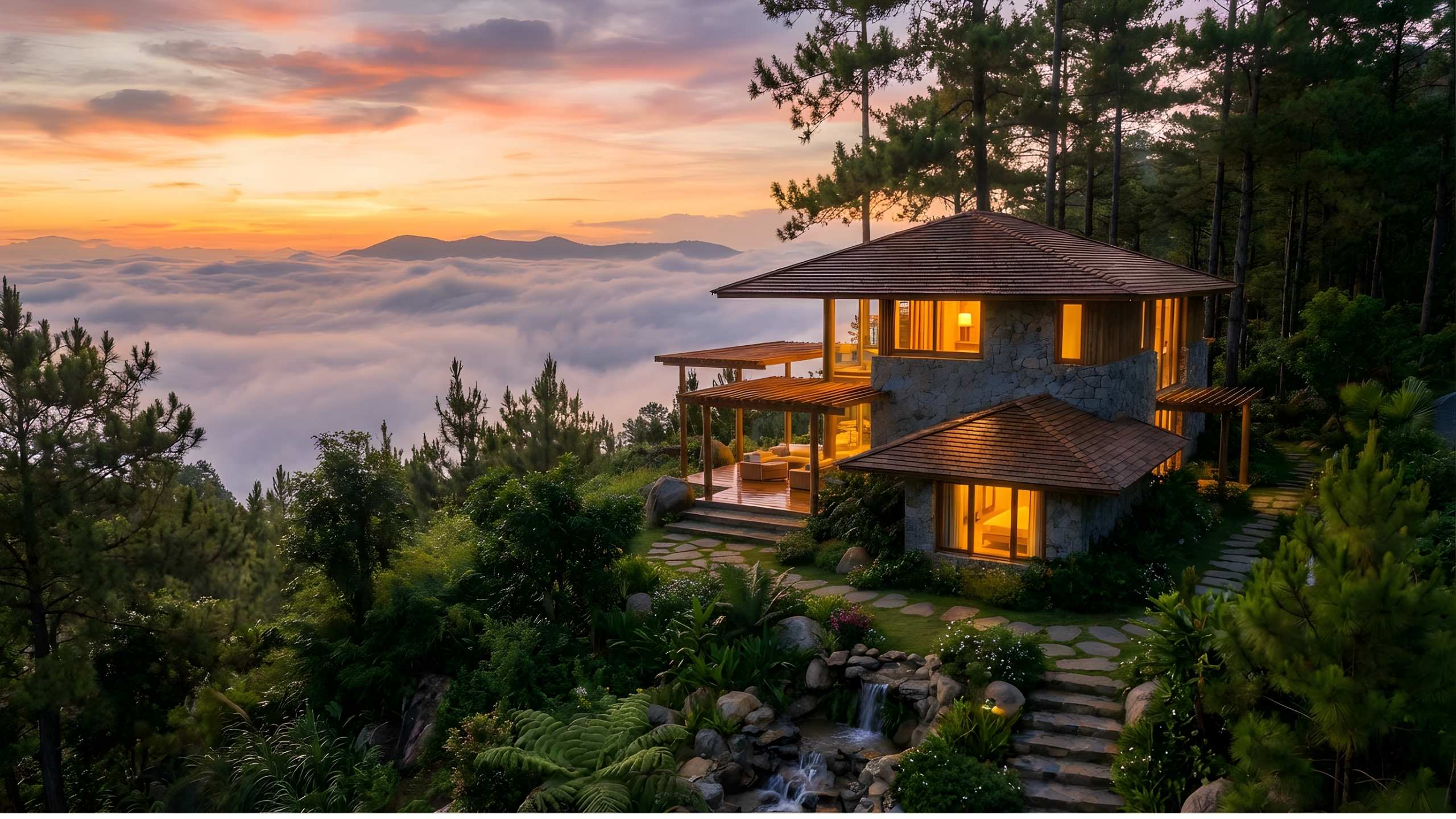 Toàn cảnh Làng Oa Cloud view biển mây từ cao độ 1000m