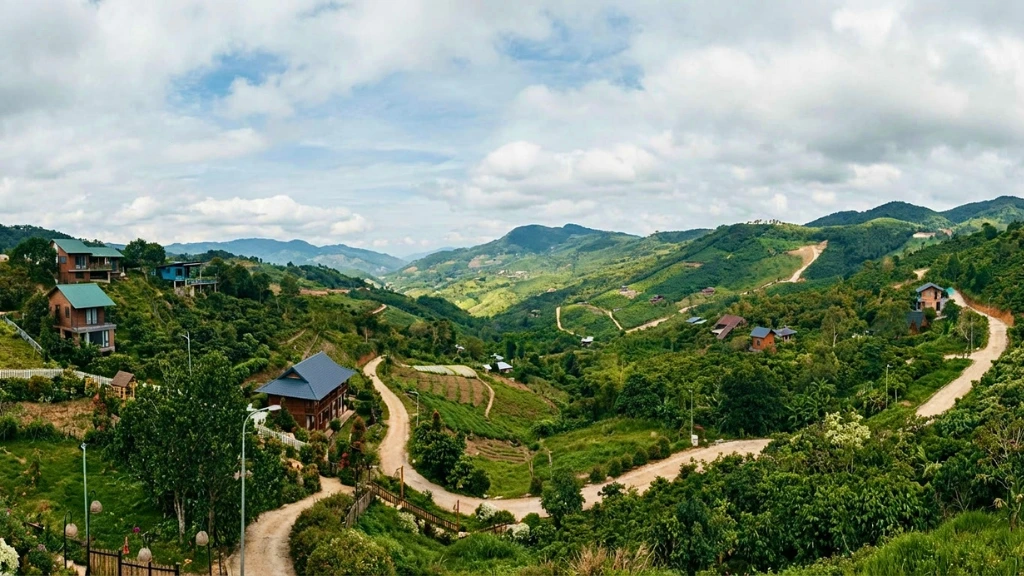 Toàn cảnh không gian xanh của đất cln kết hợp nghỉ dưỡng tại Làng Oa Bảo Lộc. (Nguồn: Ảnh minh hoạ)