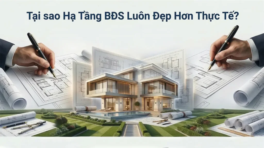 Tại sao ảnh hạ tầng bds đẹp hơn thực tế
