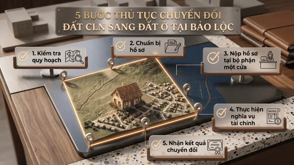 5 bước thủ tục chuyển đổi đất cln sang đất ở bảo lộc