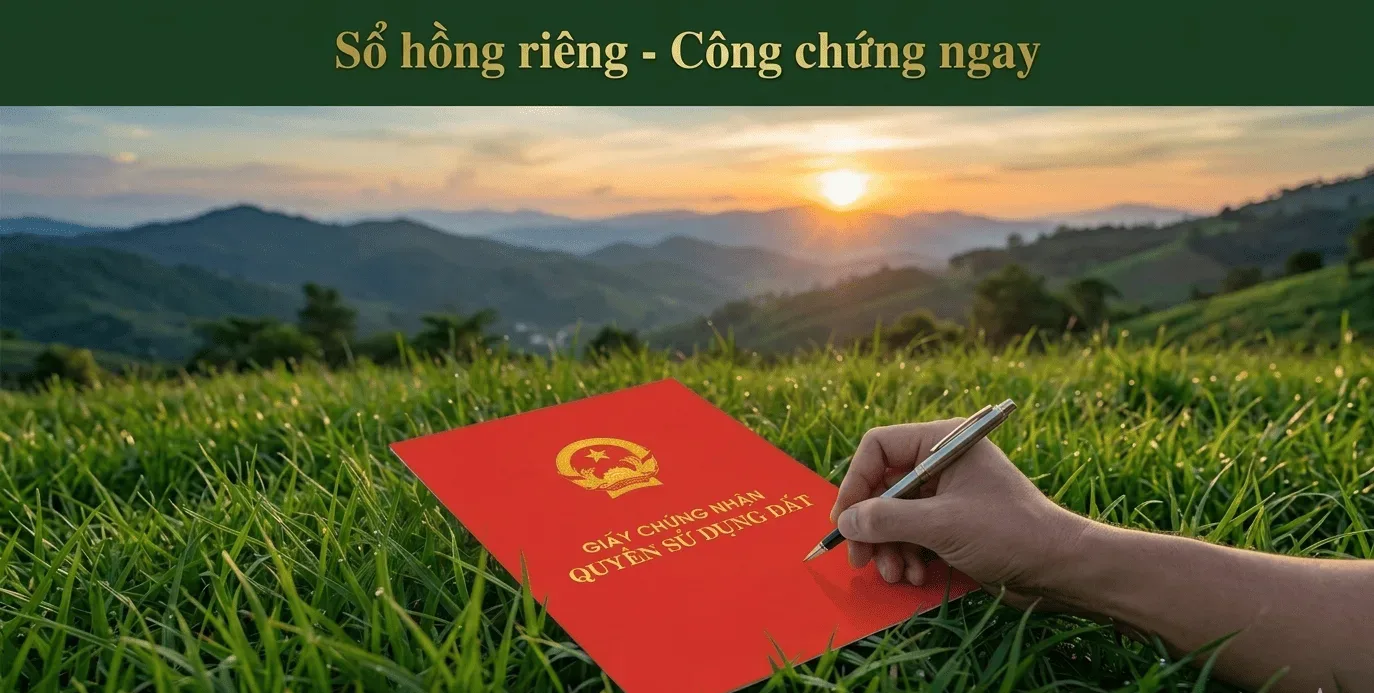 Pháp lý, sổ hồng minh bạch khi mua second home tại bảo lộc