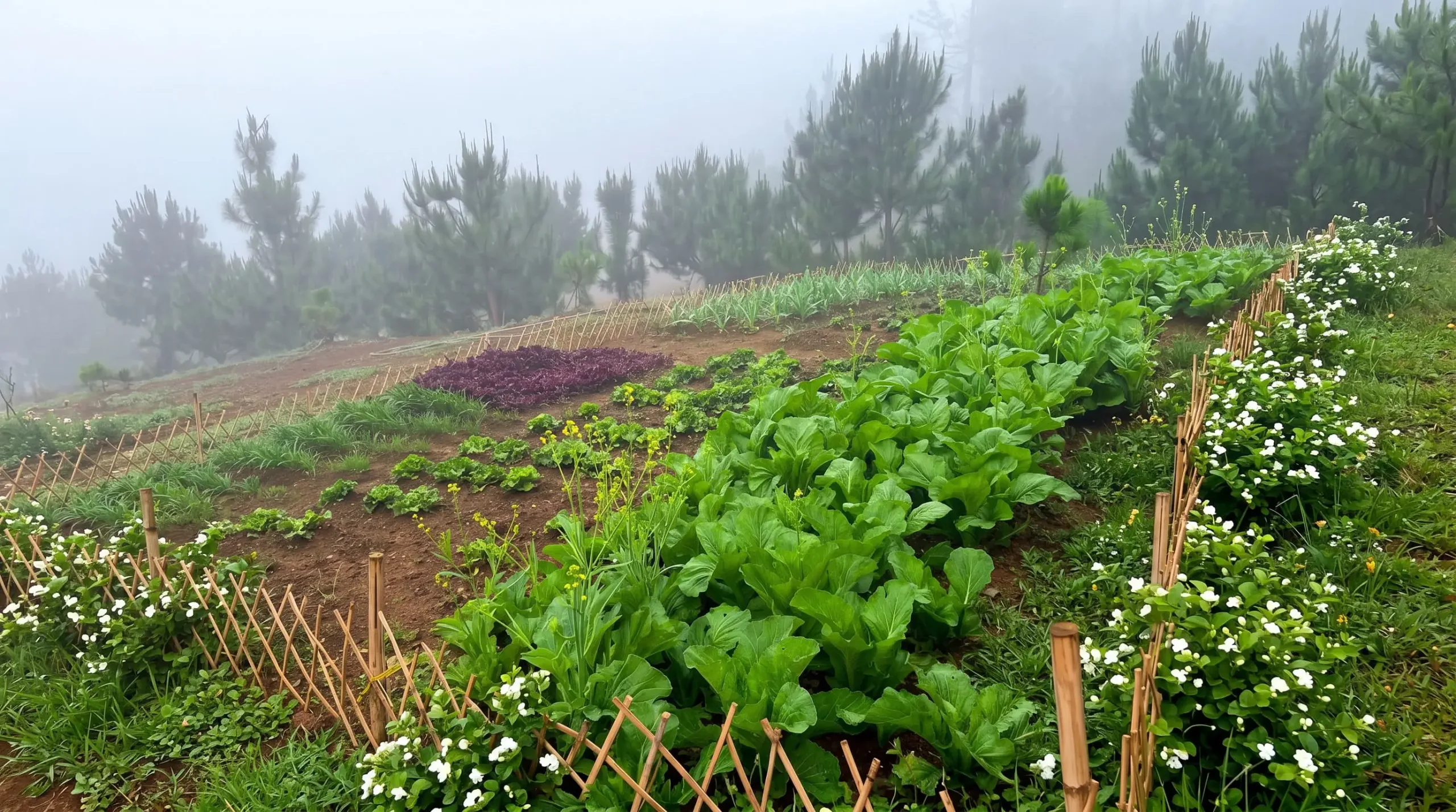 Một số cư dân đã về hưu chăm sóc vườn và cây trái.